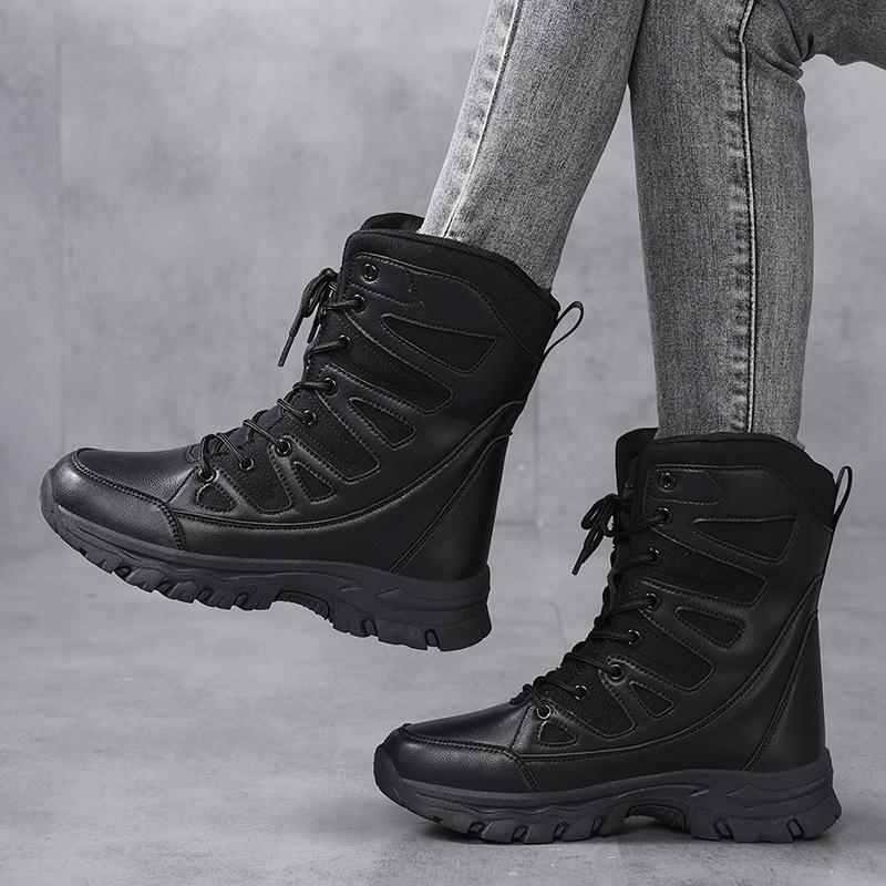 Outdoor snow boots sports tube foot warmer cotton shoes thickened with cotton to keep warm, casual and non-slip