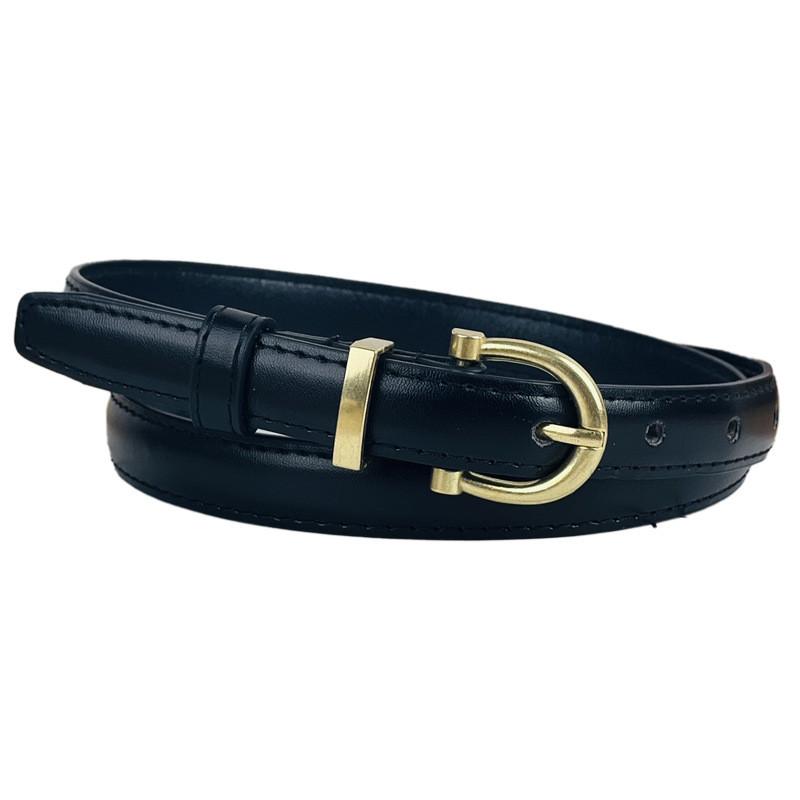 Thin Womens Vintage Waistband For Jeans With Slim Width And Classic Buckle Pin