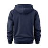 Men's Hooded Sporty Casual Solid-color Sweatshirt, Men's Multi-pocket Workwear Semi-zippered Loose Fleece Pullover Jacket