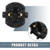 Headlight Headlamp Bulb Socket Adapter B28V-51-0A3 B28V-51-0A3A for Mazda 3 2004-2009 Plastic Black (Set of 2)