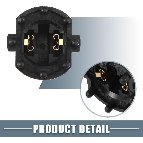 Headlight Headlamp Bulb Socket Adapter B28V-51-0A3 B28V-51-0A3A for Mazda 3 2004-2009 Plastic Black (Set of 2)