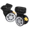 1 Pair Durable Mute Brake Luggage Wheels Replacement Swivel Black Universal Wheel Suitcase Wheels Luggage Repair