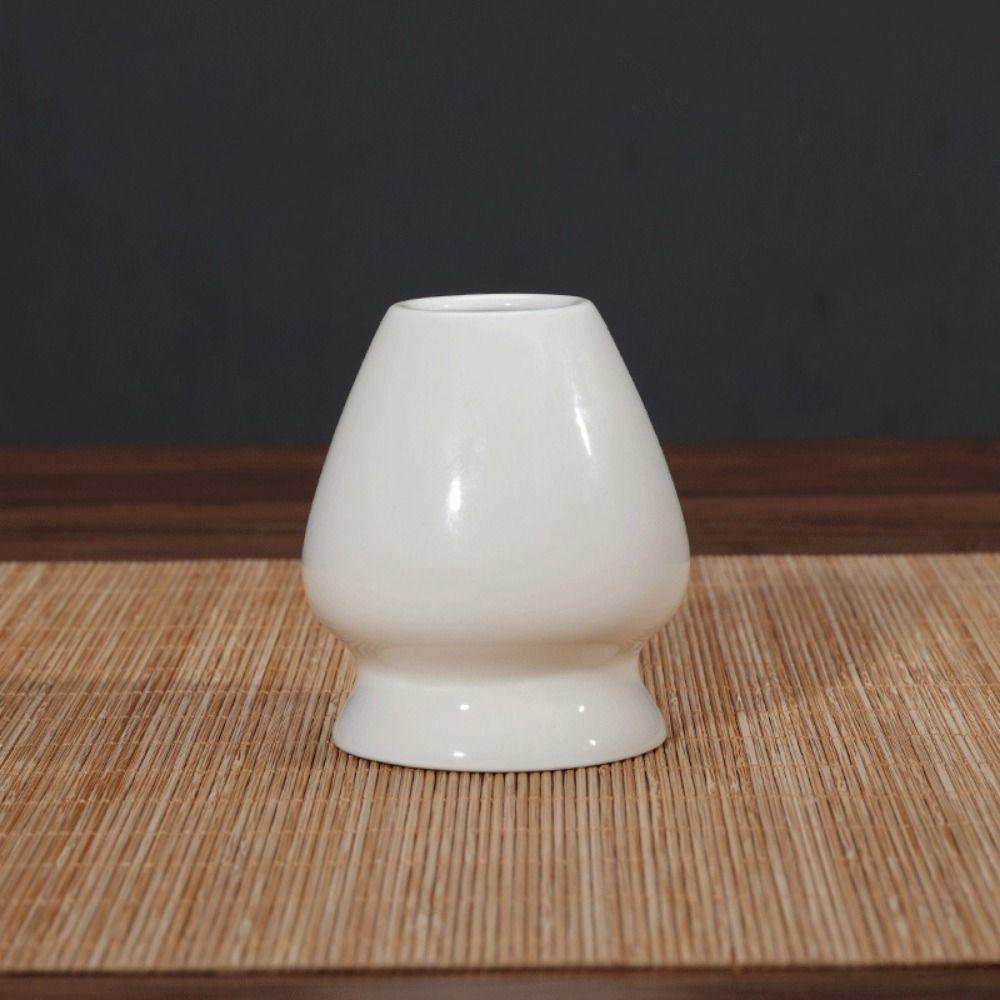 Durable Ceramic Chasen Holder Retro Ceramic Holder Practical Matcha Whisk Stand  Kitchen Use