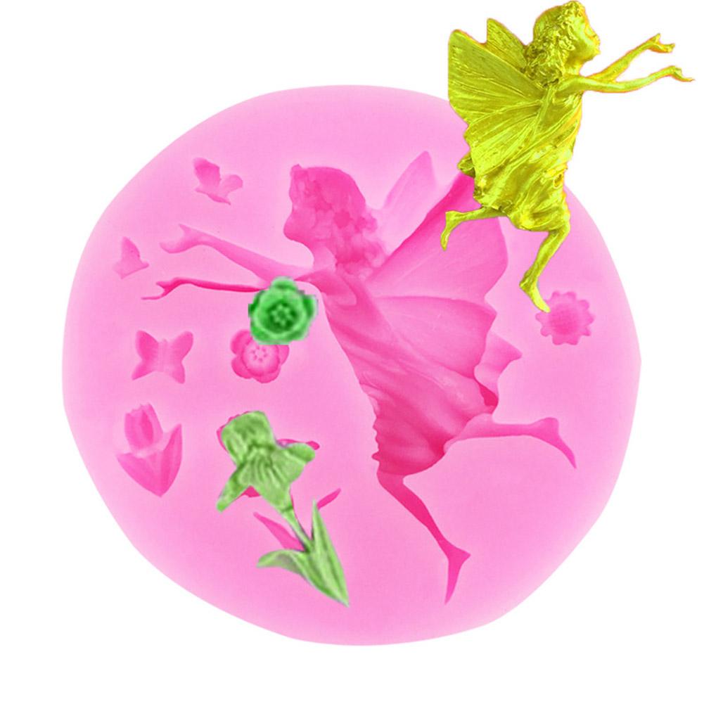 Angel Wings Girl Silicone Mold Fondant Cake Decoration Handmade Soap Chocolate Mold