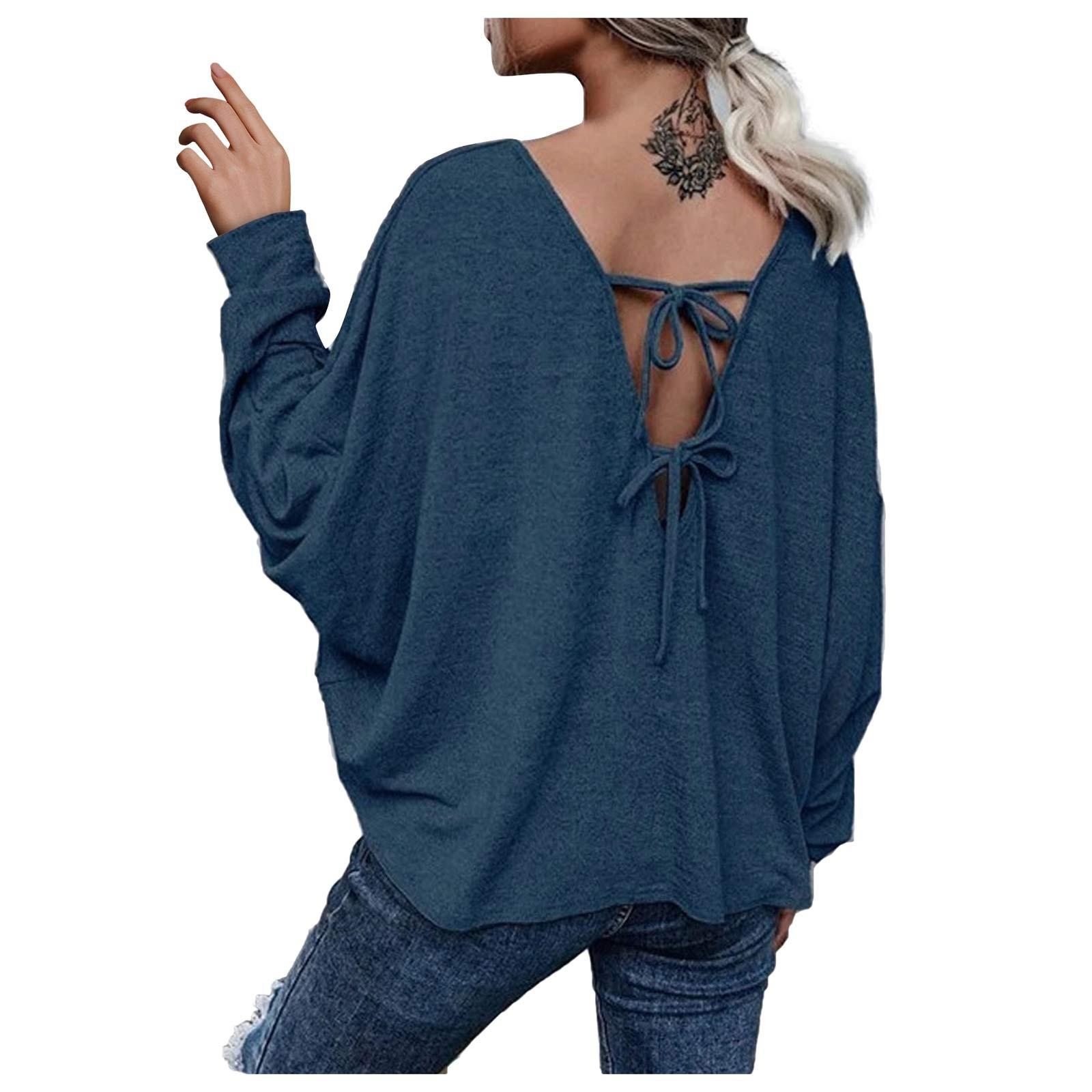 

Женская модная повседневная новая однотонная свободная футболка с открытыми плечами и топом L