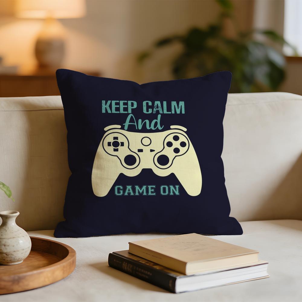 Colorful Graffiti Game Gamepad Cushion Cover Short plush pillowcase for bed sofa carwashable