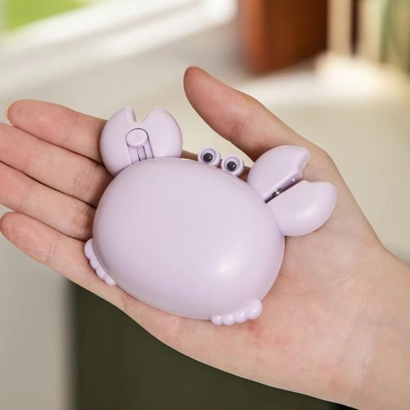 Cute Crab Shaped Multifunctional Bottle Opener With Magnetic Back Built In Mini Scissors Box Cutter For Home Kitchen Daily Use