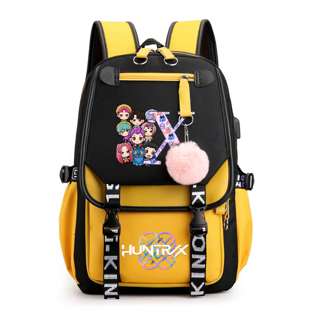 Cartoon 26 English Letter Printed Backpack for Teenager Student Girl Boy Bookbag Large Capacity Waterproof Travel Bag Kid Gift Mochila