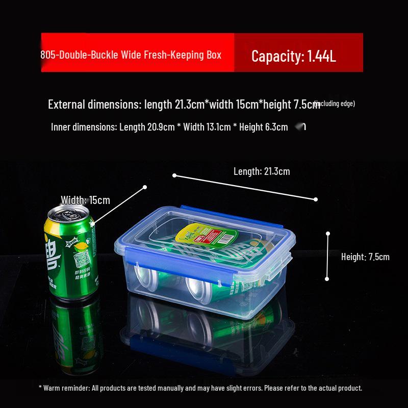 Double Buckle Food Grade PP5 Rectangular Storage Box for Restaurant Kitchen and Refrigerator