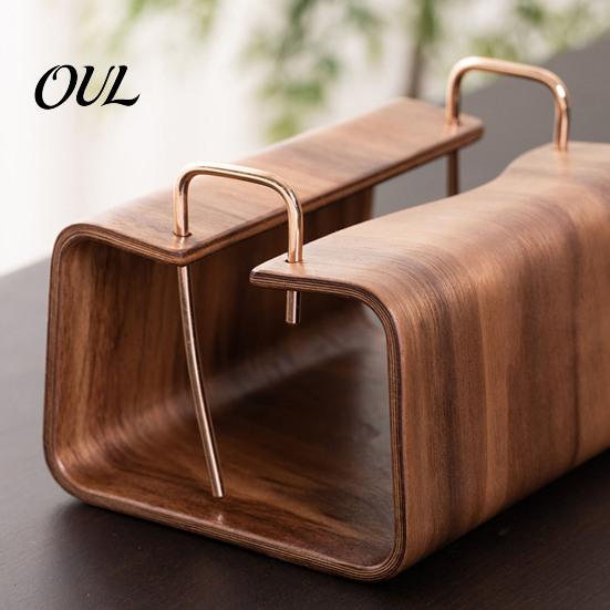 Sturdy Storage Box Wooden Tissue Holder, Rectangular Decorative Paper Napkin Dispenser, Bedroom Cover Organizer, for Office Desk Home Decor Dormitory
