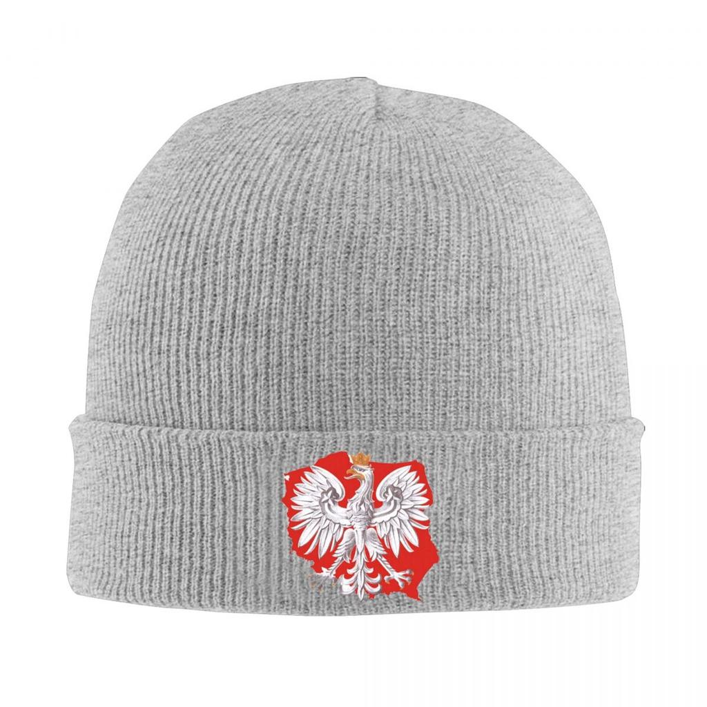 Polska Polish Eagle Warm Knitted Cap Hip Hop Bonnet Hat Autumn Winter Outdoor Beanies Hats for Men Women Adult