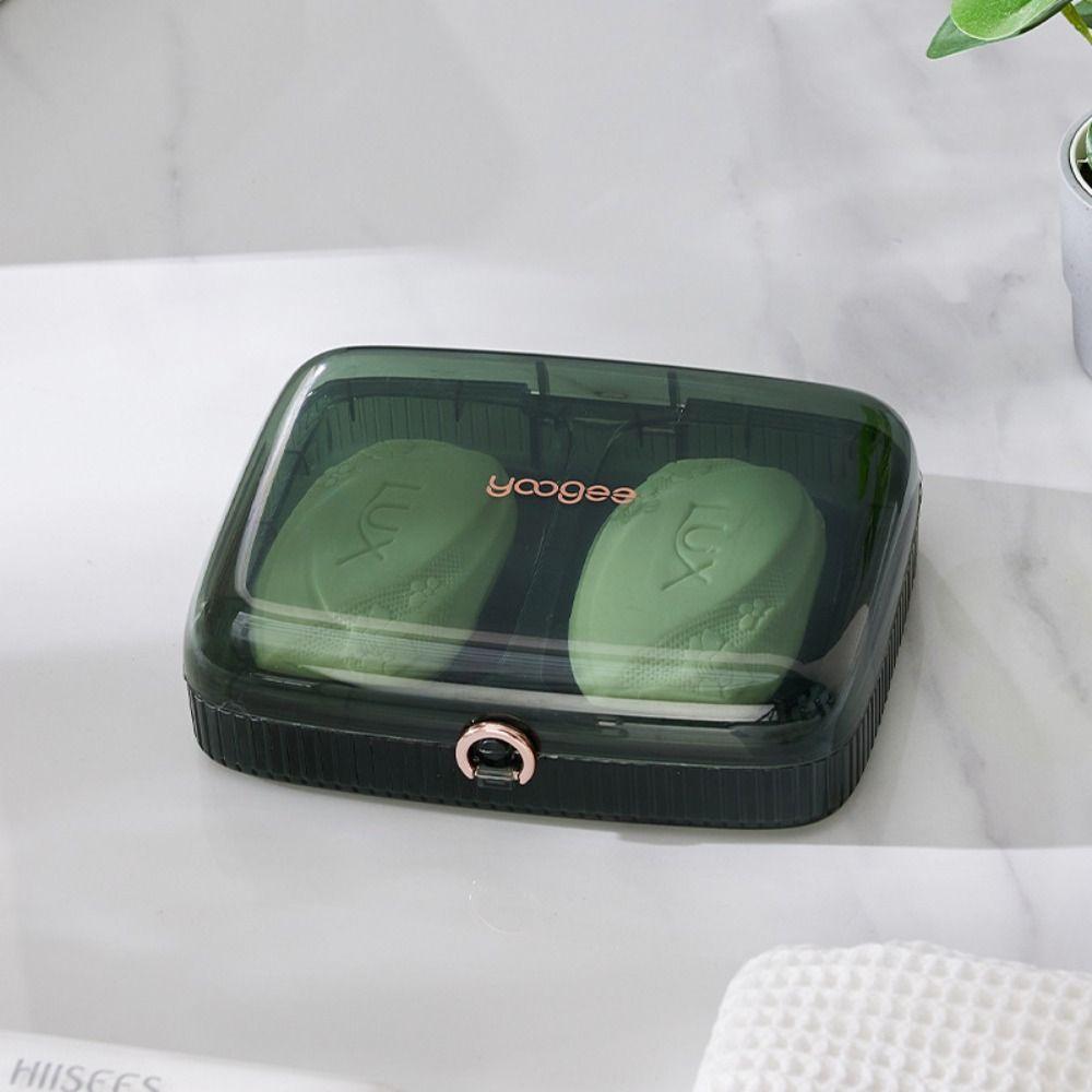 

Герметичная дорожная мыльница Прозрачный контейнер для мыла Новая мыльница Green-Double