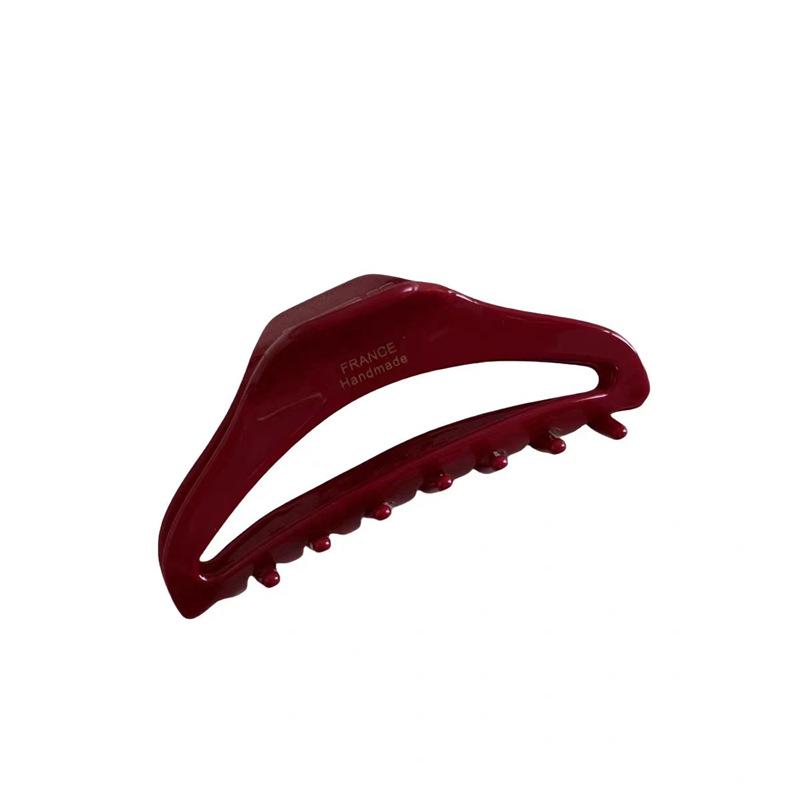Gold-Labeled Acetate Dumpling Claw Clip Hair Accessory