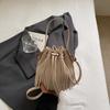 Tassel Handbag Drawstring Bucket Bag Women's Shoulder Crossbody Bag