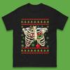 Christmas Ribs Skeleton Mens T-Shirt Womens Tops Tees