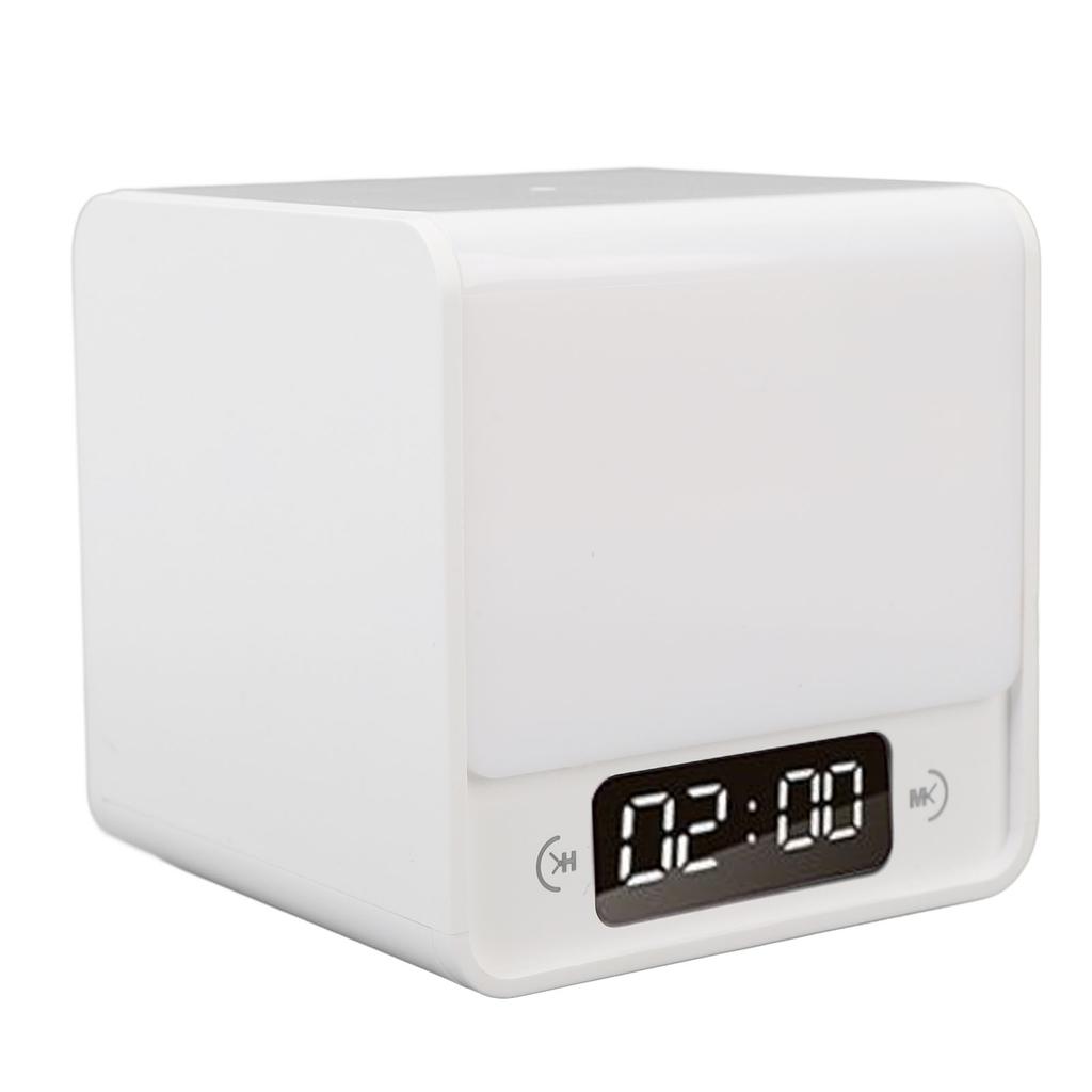 2 in 1 LED Cube Night Light with Clock 3 Color Temperature Dimmable Rechargeable Digital Night