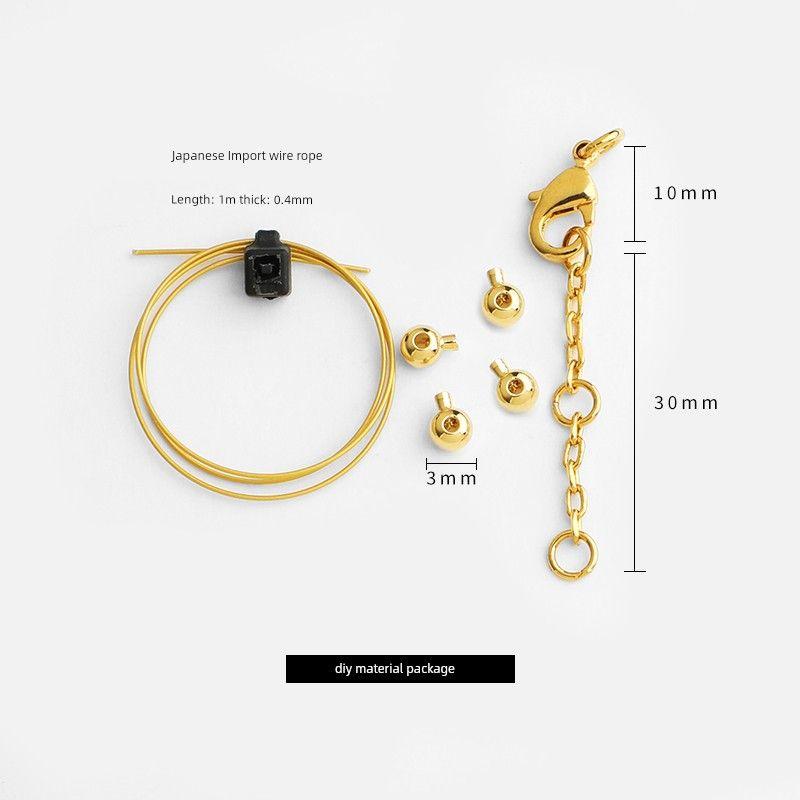 

Pearl Threading Necklace Bracelet Special Wire Rope DIY Kit Accessories Carrying Strap Accessories Girls Bracelet Transformation Lobster clasp diy material (without pliers)