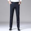 Hengyuanxiang Men's Summer Straight-Leg Stretch Business Casual Pants