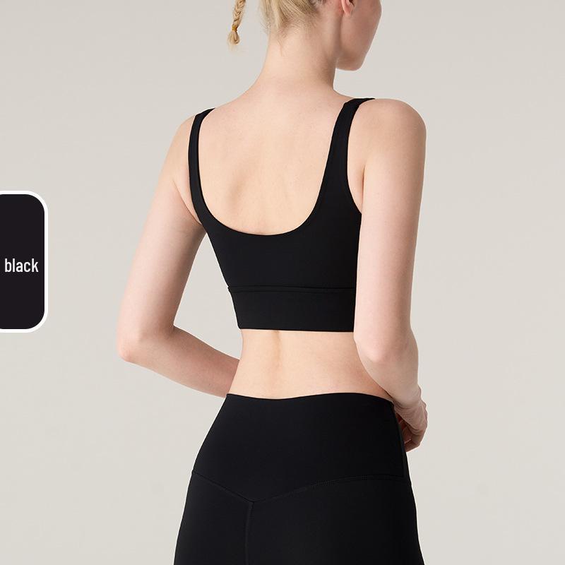 

Спортивный бюстгальтер для йоги с глубоким V-образным вырезом на спине и двусторонним эффектом «обнажённой кожи» M