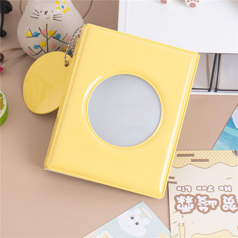 Heart Shaped Hollow Mirror Plate 3-inch Single Grid Polaroid Photo Album Idol Album Small Card Storage Album
