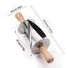 Pastry Tool Stainless Steel Rolling Cutter for Making Croissant Bread Wheel Dough Pastry Knife Wooden Handle Baking Knife