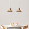 Japanese Solid Wood Mushroom Chandelier Nordic Minimalist Retro Shop Dining Table Living Room Bedroom Bedside LED Pendant Lamp