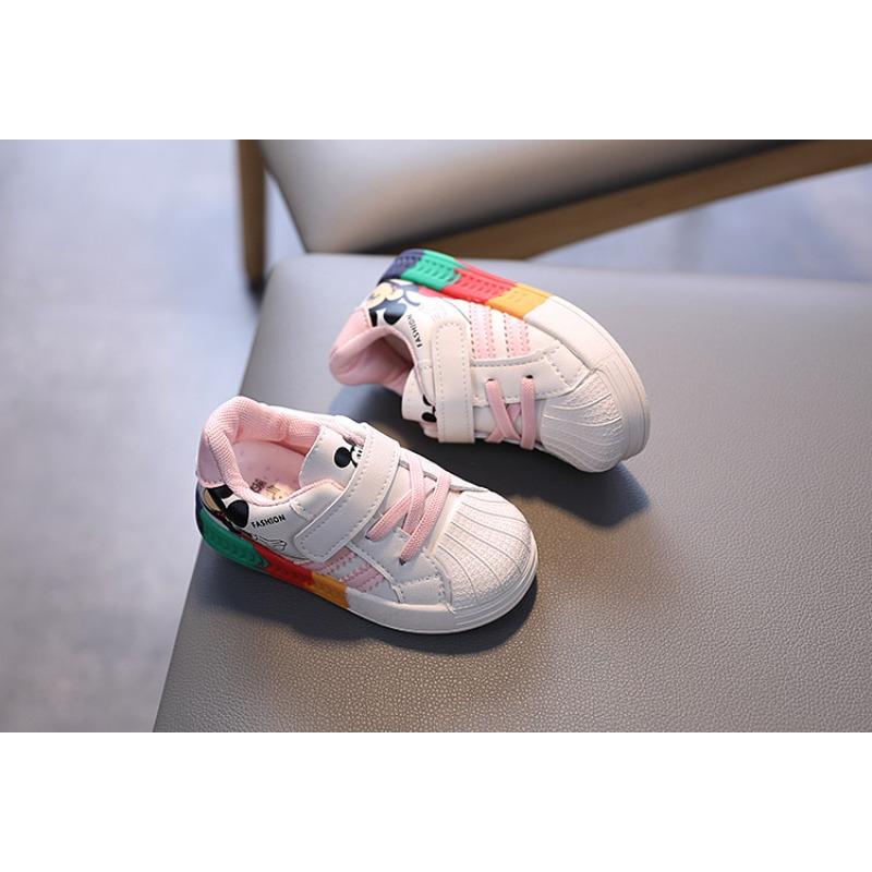 Spring and autumn toddler shoes soft baseplate shoes children single shoes little white shoes non-slip breathable 0-1-3 years and a half 2