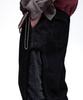 Aleseueseussi Incision Jacquard Mixed Pants - Black