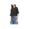 Calvin Klein Solid Color Logo Crew Neck T-Shirt Women Tops Black J221110-BEH