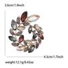 Exquisite Olive Branch Rhinestone Brooch - Elegant Women's Corsage Accessory