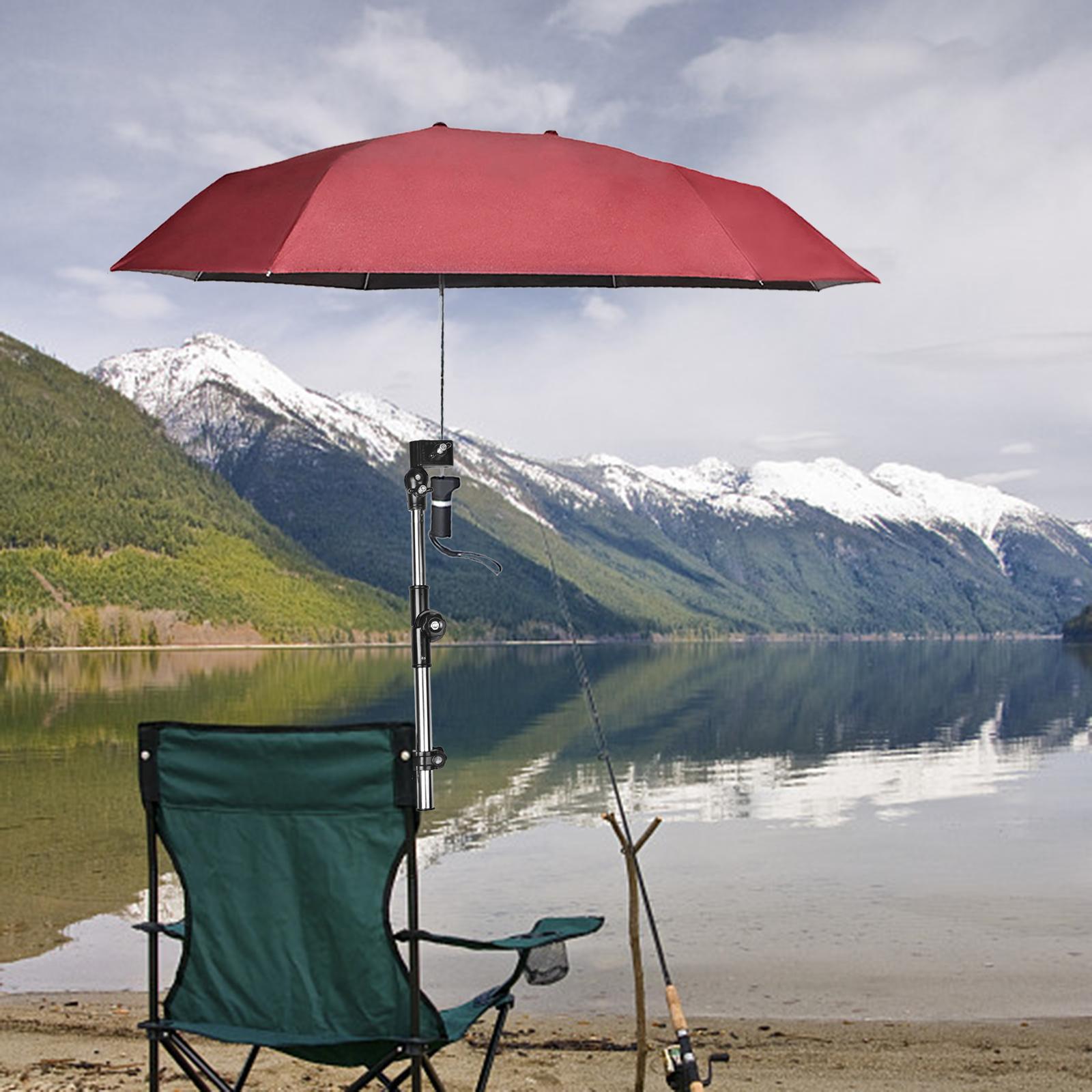 

Chair Umbrella with Clamp Waterproof Sun Protection 360 Degree Adjustable