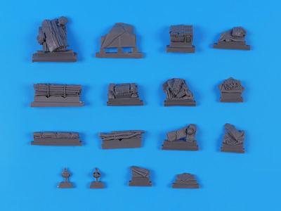 Black Dog Russian Heavy Tank Accessory Set Resin Military Parts HAUT35272 1/35 KV-2 (for Tamiya) (Tank)