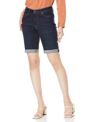 Amazon Essentials Short Bermuda en Jean Lavage Foncé Taille L pour Femme,
