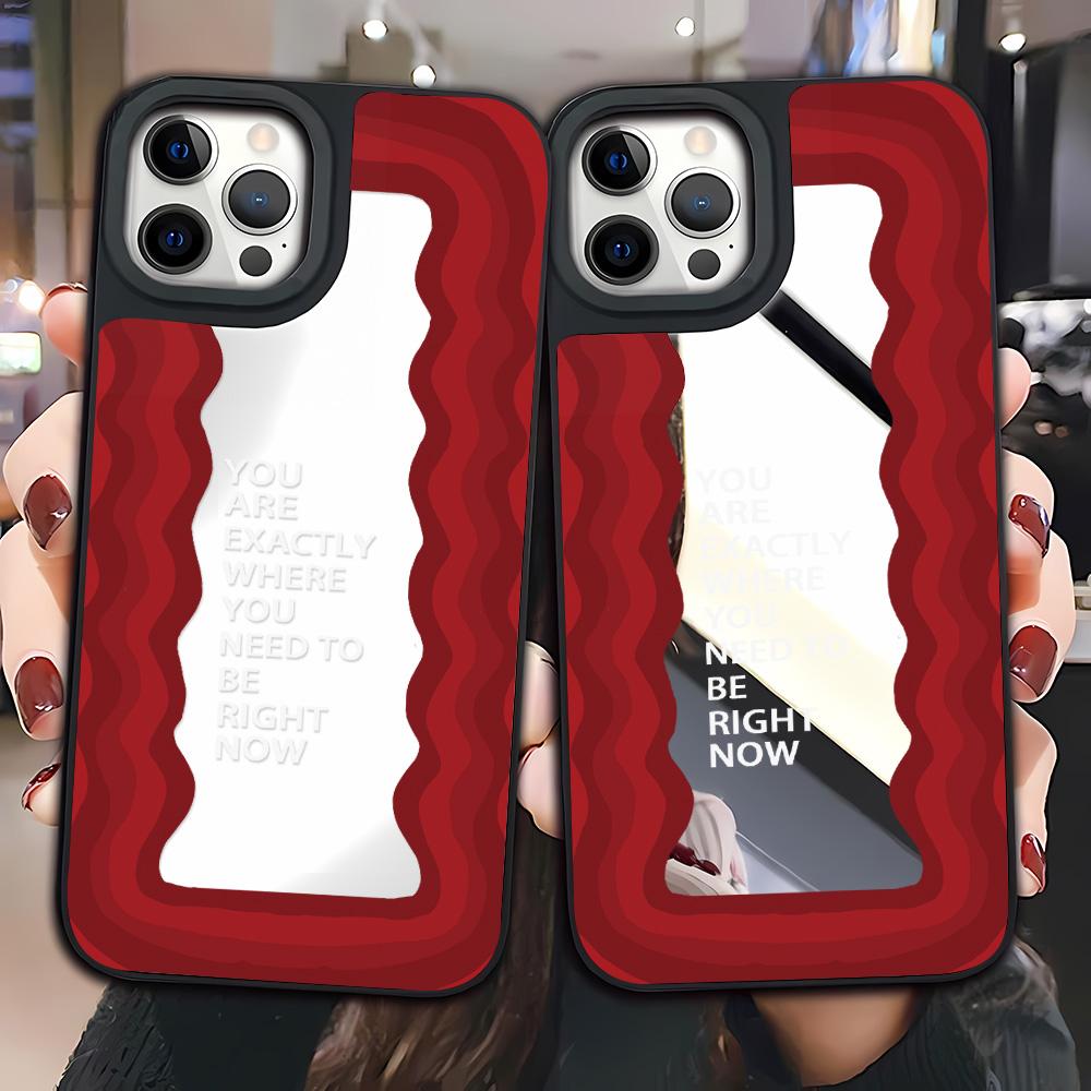 Mirror Phone Case for iPhone 15 11 13 14 for 15 16 Pro Max 12 13 16 Pro Cloud Flower and Animal Cute Style Phone Case