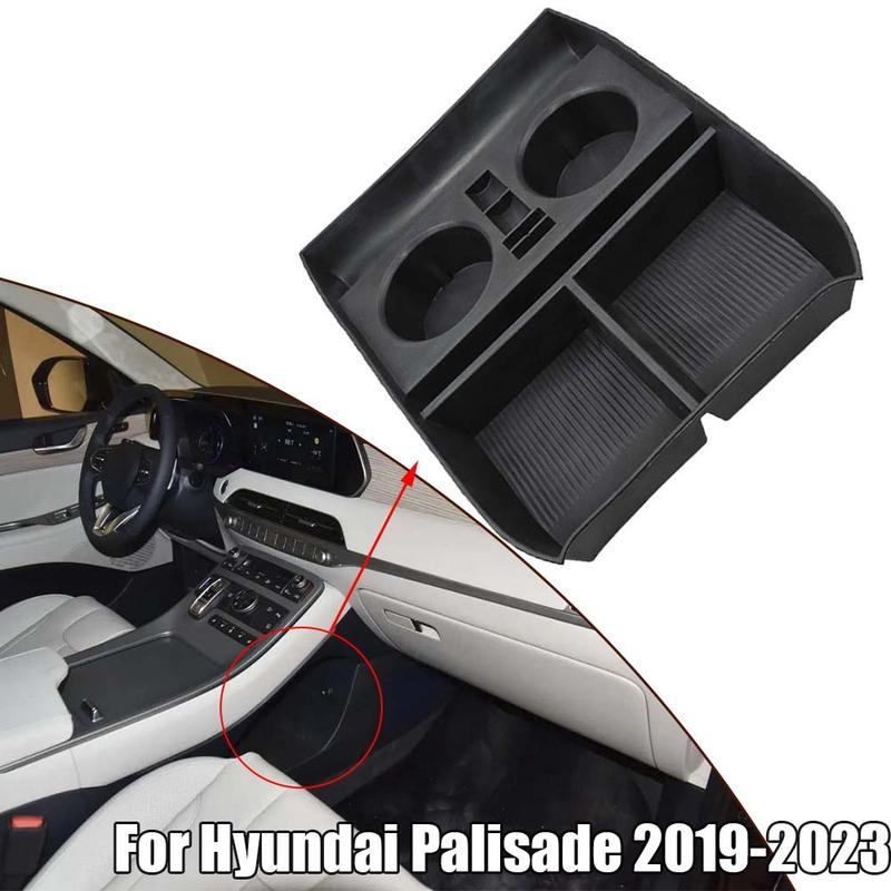ABS Black Armrest Console Central Storage Box For Hyundai Palisade - Container Tray Holder Car Accessories
