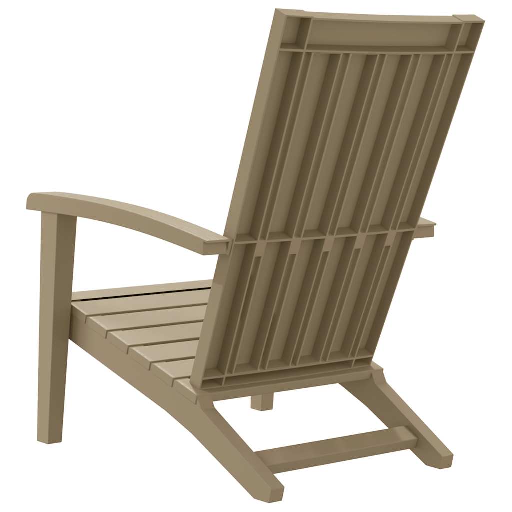 vidaXL Adirondack-Gartenstühle 2 Stk. Hellbraun Polypropylen