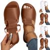 Women's Cut Out Slide Sandals Open Toe Summer Flat Sandals Outdoor Shoes