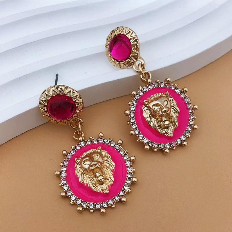 

Винтажные женские серьги розовый