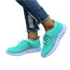 Women's Flyknit Mesh Breathable Athletic Shoes Low Cut Lace Up Platform Sole Casual Sneakers for Everyday Wear