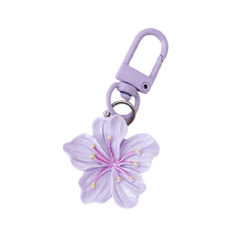 Elegant Keyring Portable Flower Bag Pendant Fashion Accessory Unique Bag Charm Acrylic Texture for Everyday Commuting