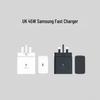 Samsung PD45W Grenzüberschreitendes Ladegerät-Set: Super schnelles 25W Kabel, US/UK/EU Steckeroptionen