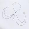 Breast Chain, Water Drop Pendant, Rhinestone Body Chain, Sexy Fashion Rhinestone Nipple Chain Accessories.