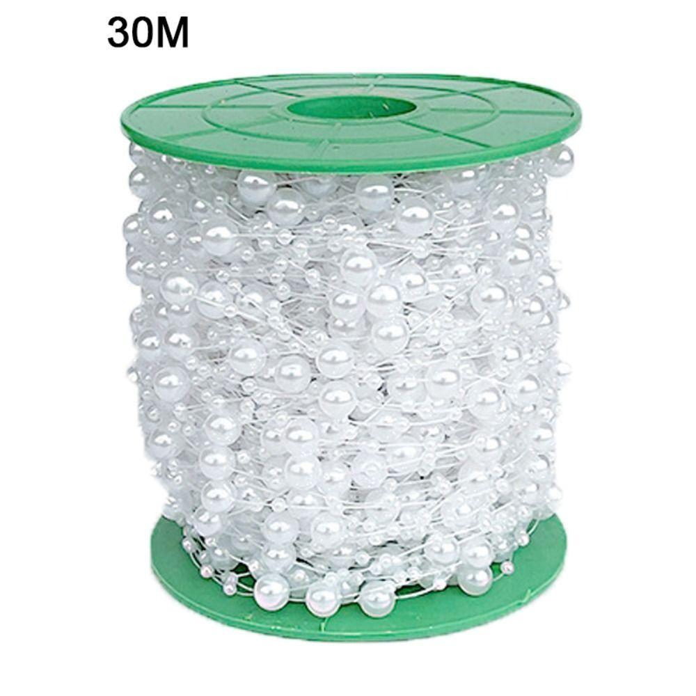 DIY nepravidelný rybářský vlasec perly Víceúčelové umělé perly Šňůrka 30M korálky Řetízek Dekorace na svatbu