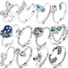925 Silver Women Open Rings Tree of Life Clover Cat Claw Open Ring For Party Jewelry Anniversary Birthday Gift