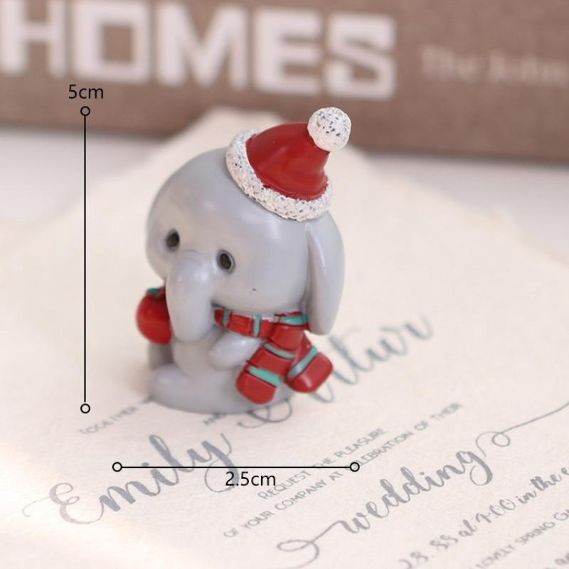 Christmas Resin Ornament Mini Santa Claus Resin Ornament Decorative Gifts Resin Crafts Tabletop Ornament