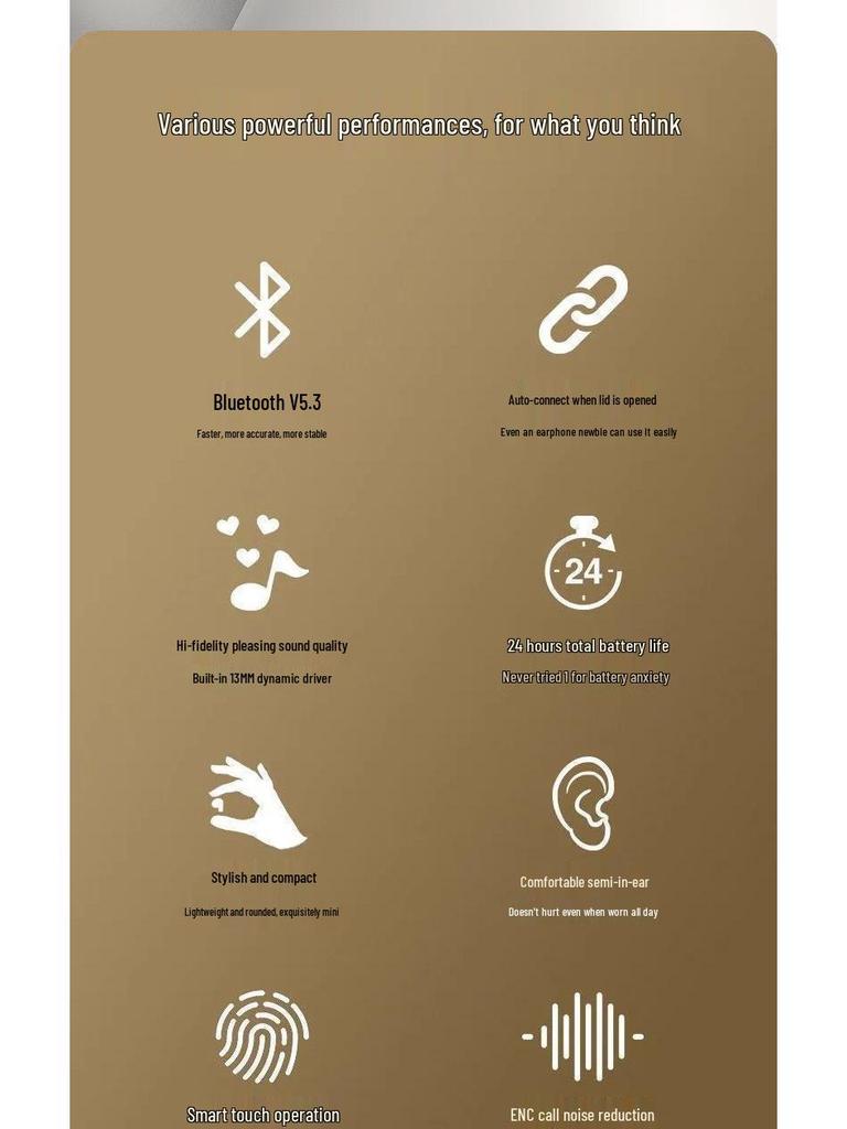 J16 Wireless Bluetooth Earphones: Long Battery Life, Sports In-Ear Design, Noise Reduction for Calls