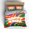 Happy Pride Bettwäscheset Bettwäsche Bettbezug-Set Bettbezug Kissenbezüge  (1 * Bettbezug 2 * Kissenbezüge, ohne Bettdecke)