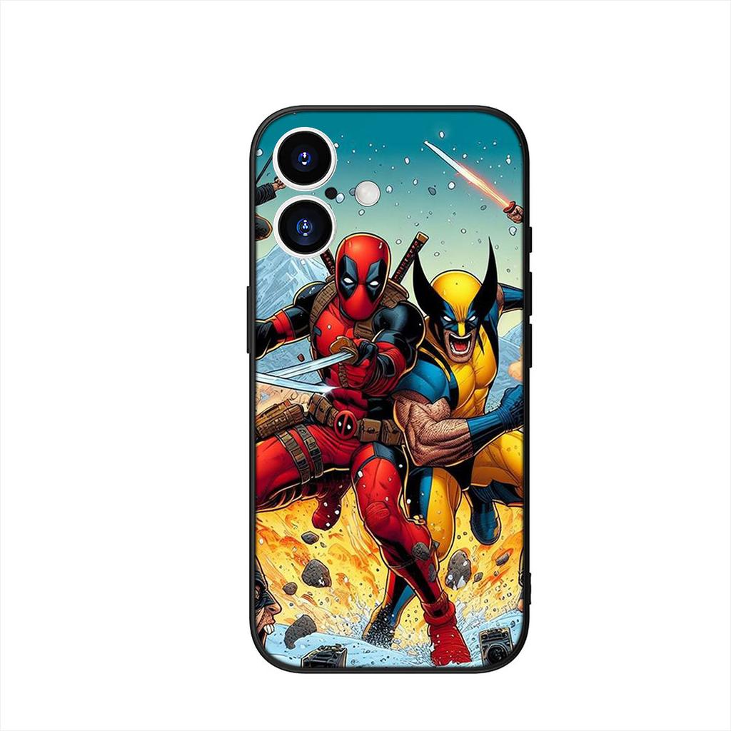 Deadpool Marvel Wolverine Cover Phone Case for Apple iPhone 16 15 14 Plus 13 12 Mini 17 Pro Max + 16E Air 16+ ProMax