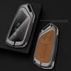 JKFB8 Zinc Alloy Car Smart Remote Key Case Bag Cover Protector Holder Shell For Skoda Octavia 4 8 A8 2020 2021 Keychain Accessories