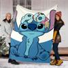 1pc S-Stitch2 Theme Blanket - Digital Print, Polyester, Cozy for All Seasons, Perfect for Outdoor, and Travel